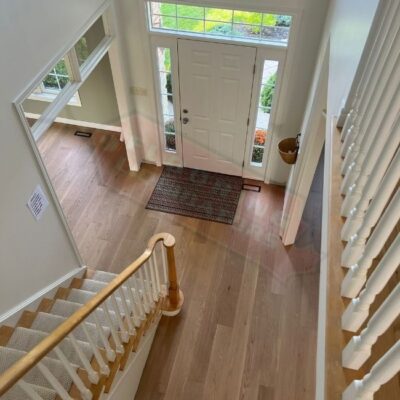 engineered hardwood flooring project in bright home