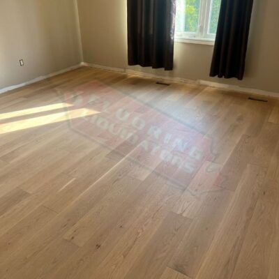 installing engineered hardwood flooring in bright home