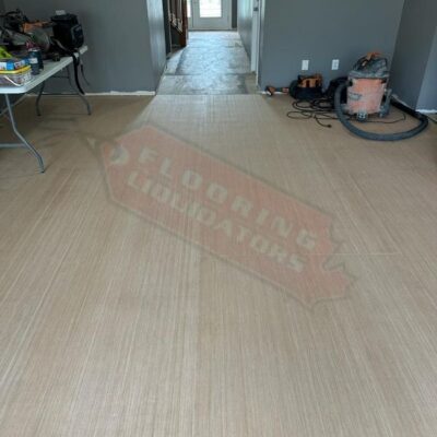 large home installing vinyl floors
