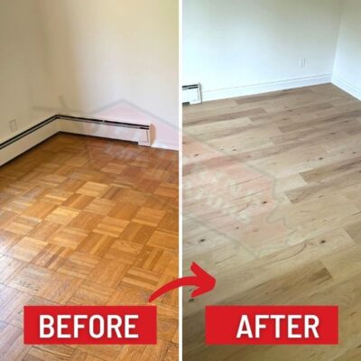 upgrading floors in old apartment before after