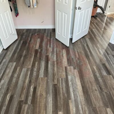 vinyl flooring install project for large home