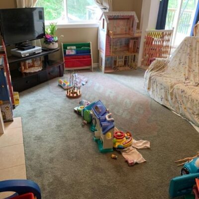 house changes carpet to laminate flooring