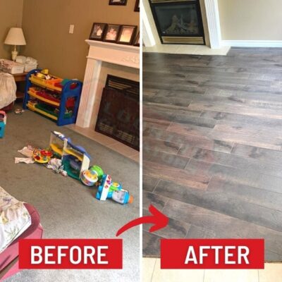 house replaces carpet with laminate before after