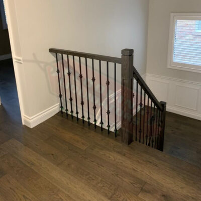 dark engineered hardwood floor install for home