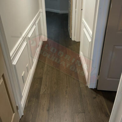 installing dark engineered hardwood floor in house