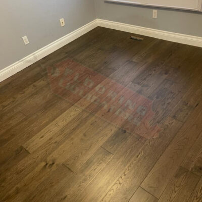 installing dark engineered hardwood in home