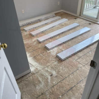 installing new vinyl click floors in home