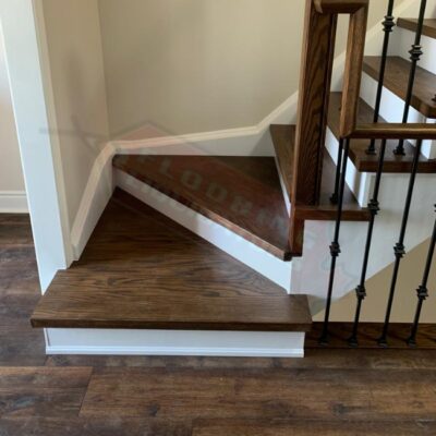 vinyl click flooring installed in multi level house