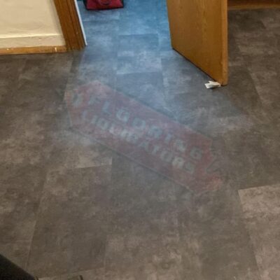 vinyl flooring install in church