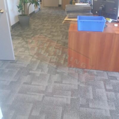 carpet tile installation in office space