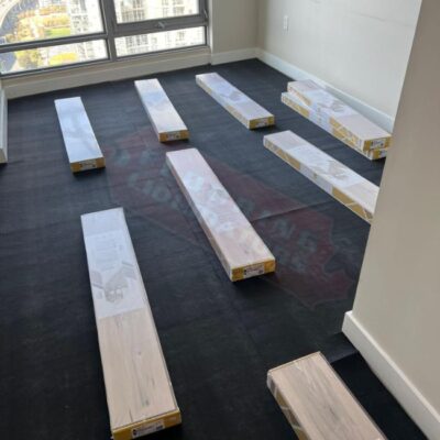 condo replaces carpet with laminate floor