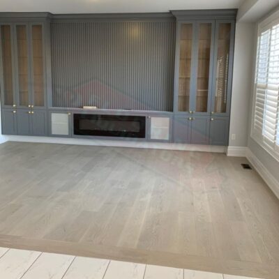 engineered hardwood installation in modern home