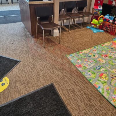 installing vinyl flooring in office