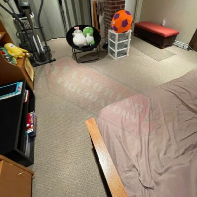 replacing flooring in townhouse basement