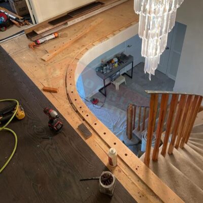 brand new hardwood floor installation