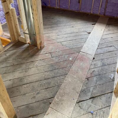 new house build with engineered hardwood