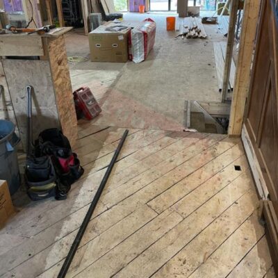 new house build with engineered hardwood floors