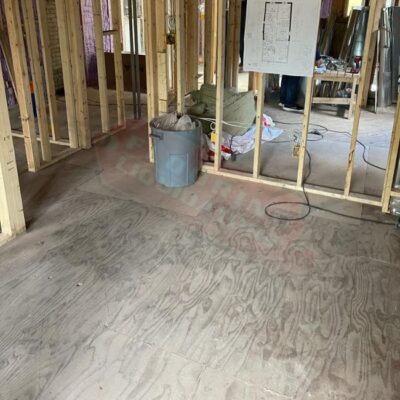 new house build with hardwood flooring