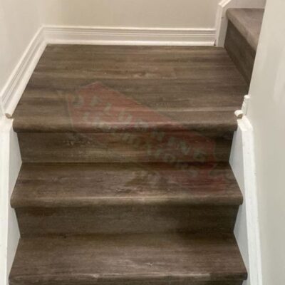 old carpet floors replaced with bright vinyl