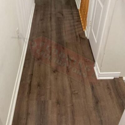 old carpet floors replaced with bright vinyl flooring