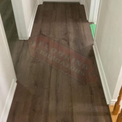old carpet replaced with bright vinyl
