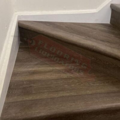 old carpet replaced with vinyl