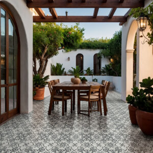 trastevere 8x8 tile hardscape 0471