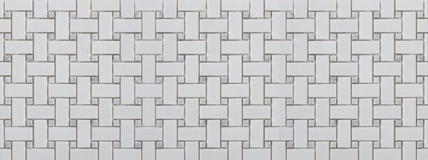 NESHADA -  THASSOS BASKETWEAVE W/LIFHT DOT - MOSAIC
