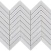 NESHADA -  THASSOS CHEVRON W CARRARA TRIM - MOSAIC